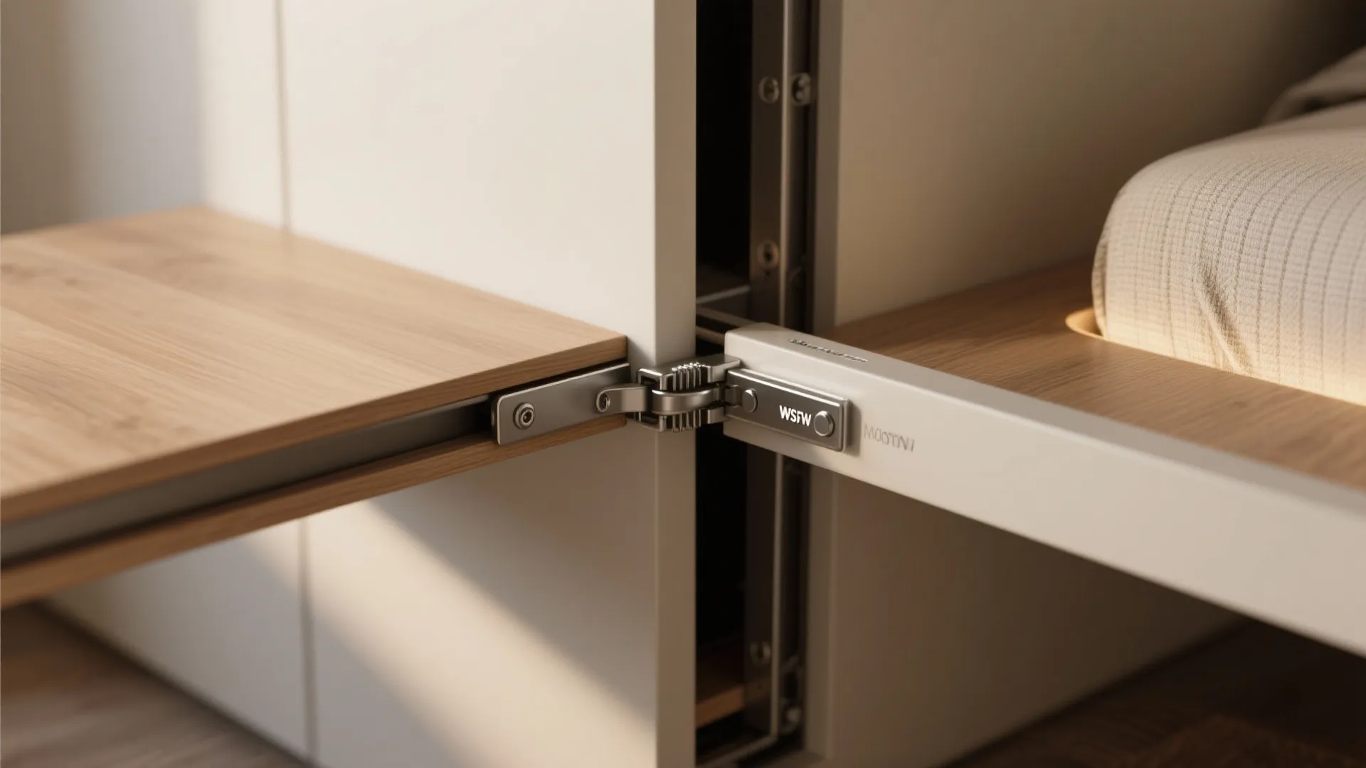 1. Flip-down dining table attached to the Murphy bed