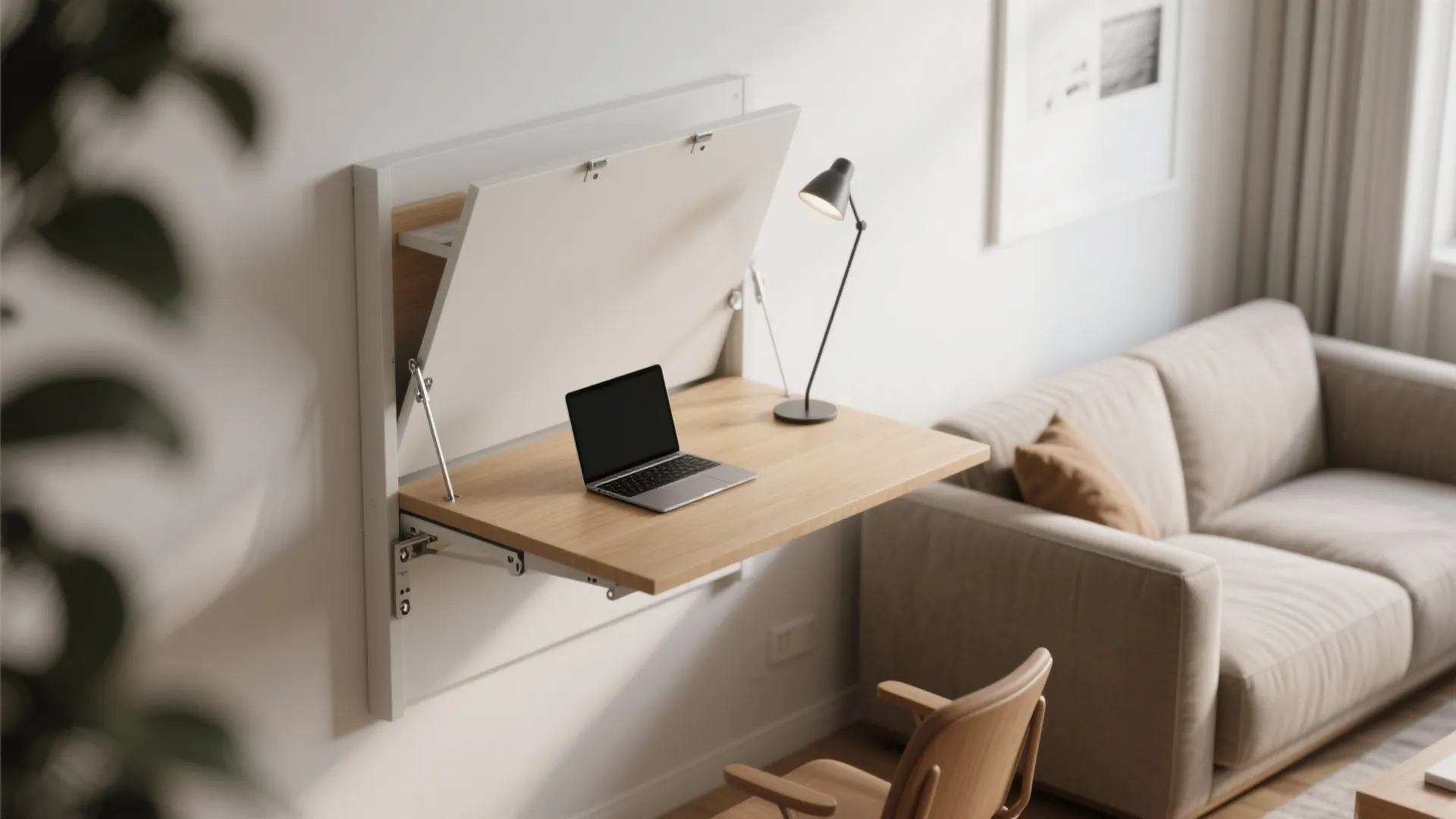 3. The Mounted Flip-Down Shelf