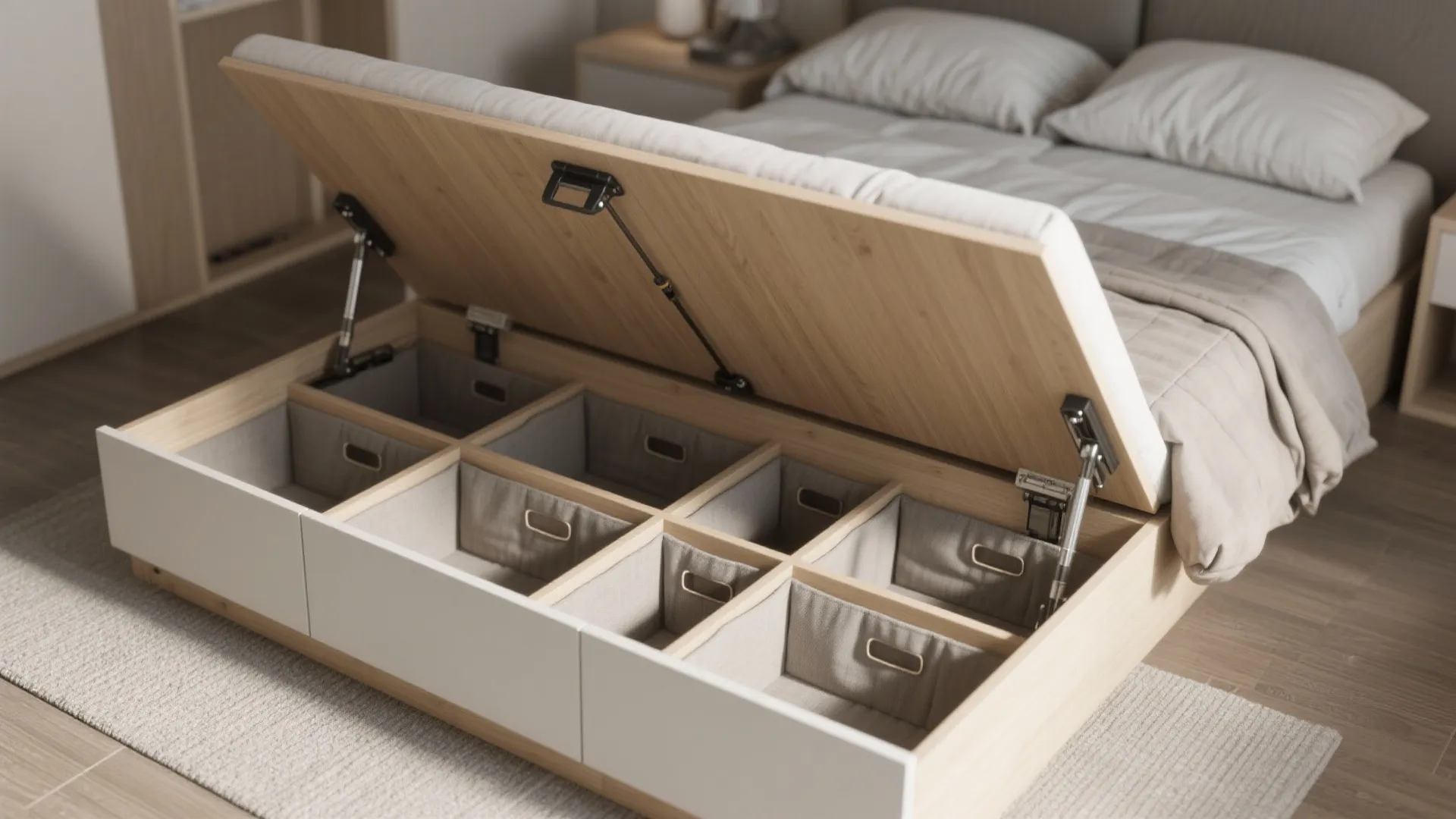 Flip‑up or lift‑top bench