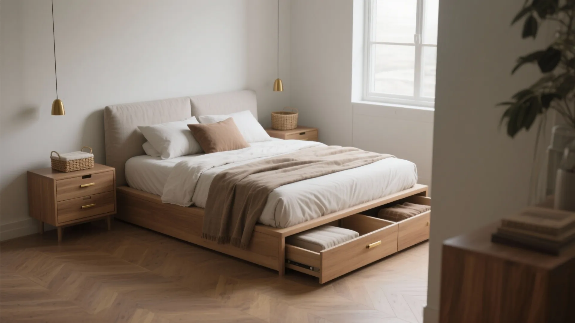 1. Float the bed off the wall