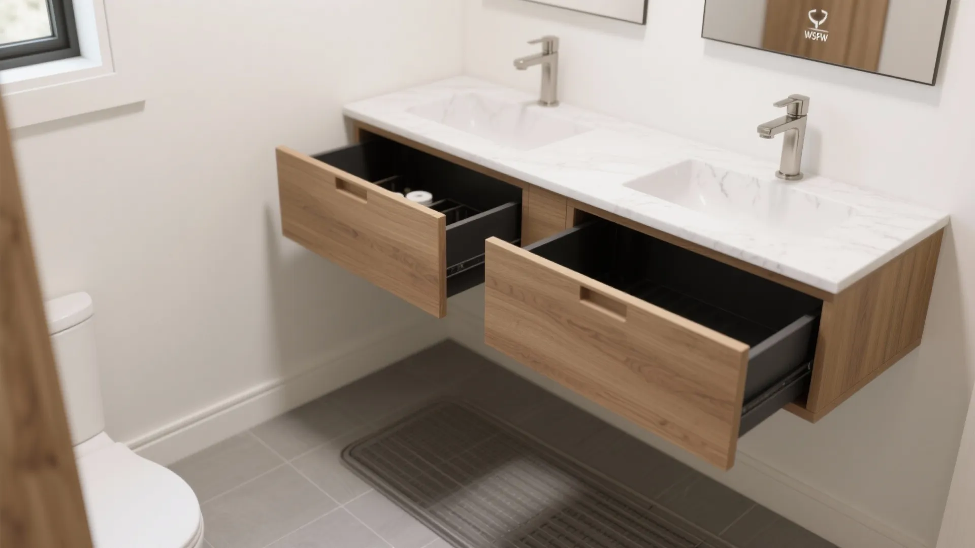 Floating Vanity With Deep Drawers