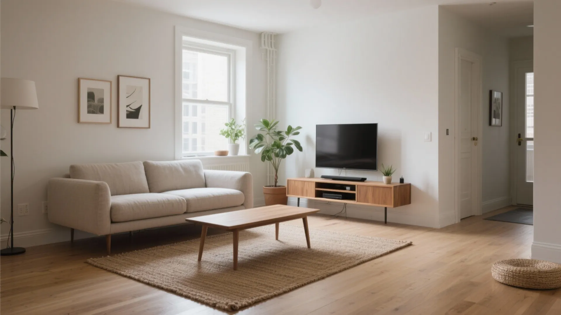 Float the couch to define zones