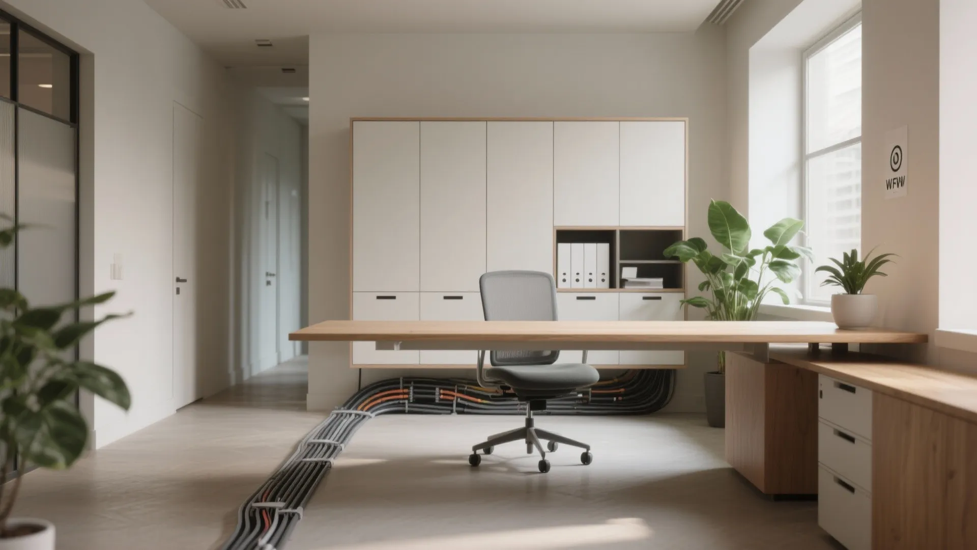 1. Float the desk for instant flow