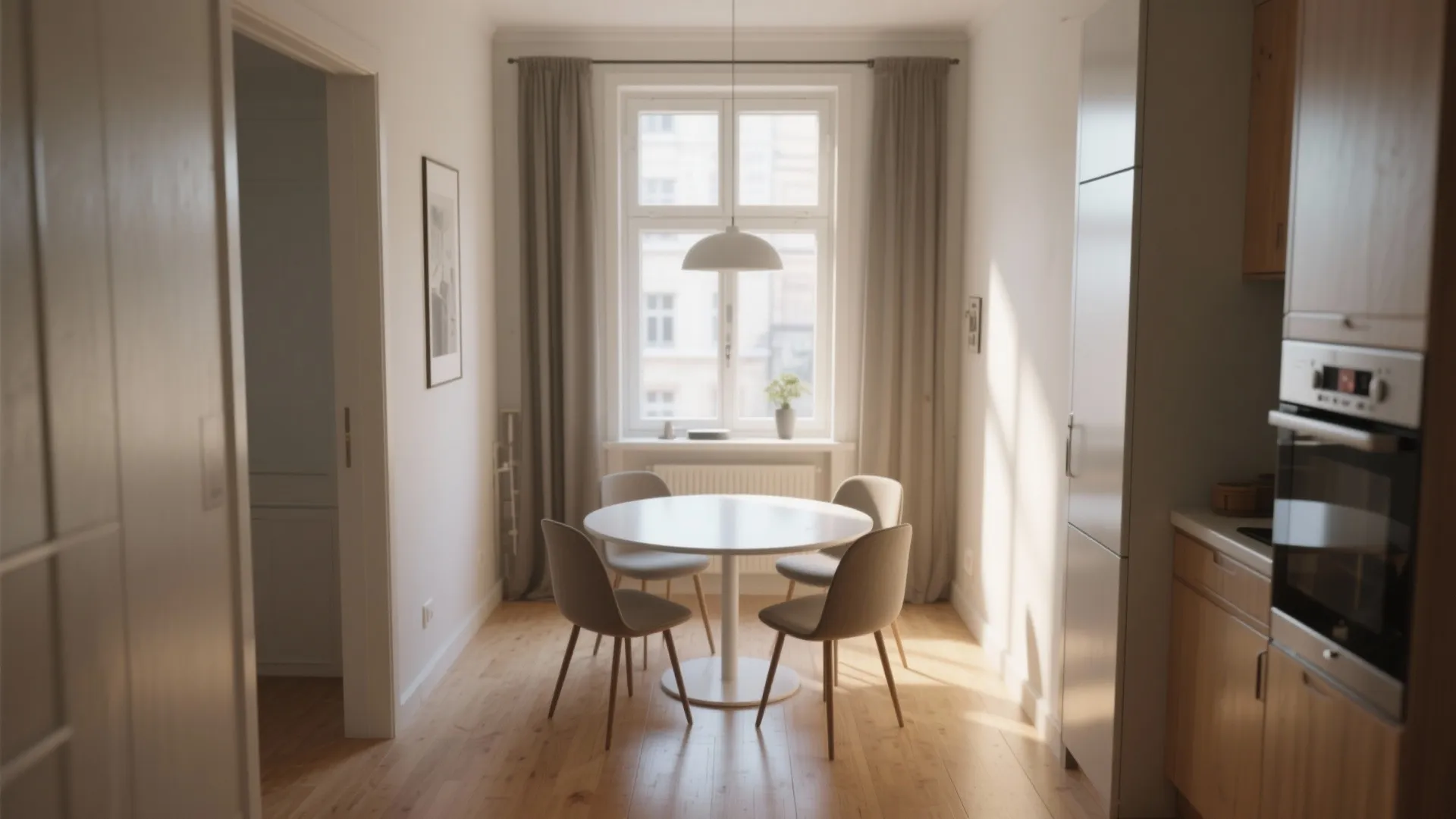 4. Float the dining table strategically