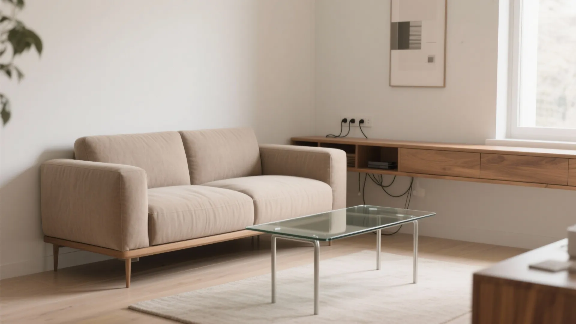 Idea 1: Float the furniture, not the clutter