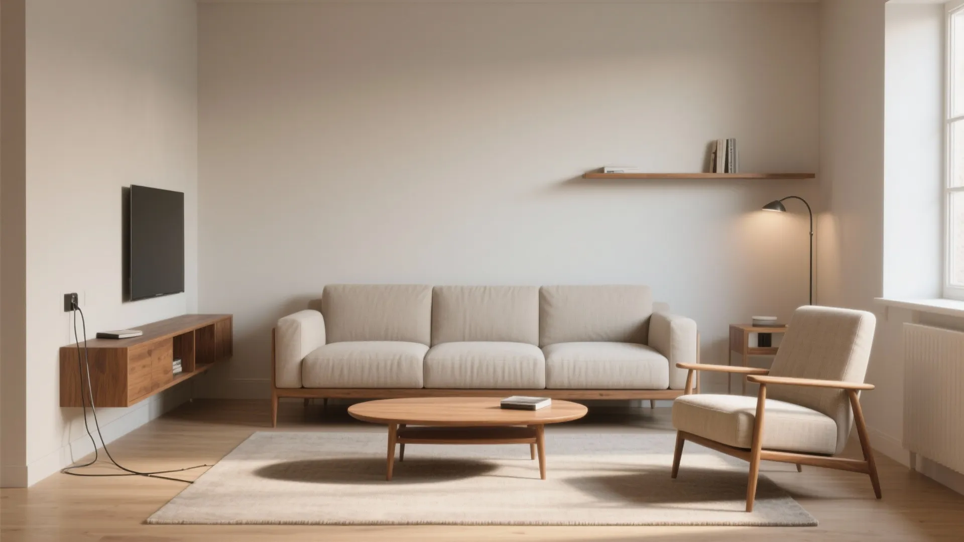 1. Float your furniture to create fake circulation