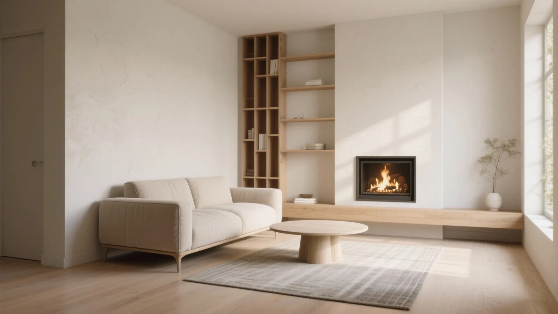 1. Float furniture to keep sightlines to the fireplace