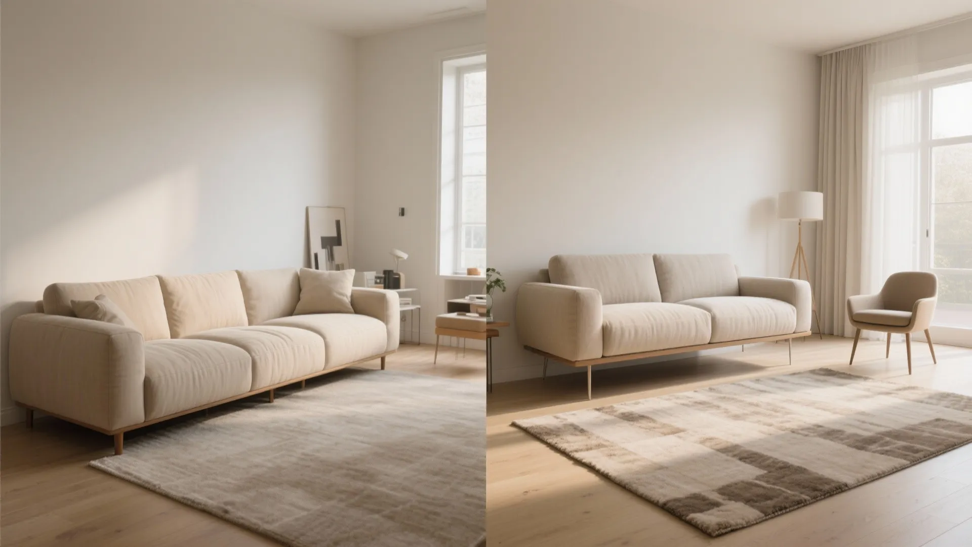 4) Float the furniture and keep legs light