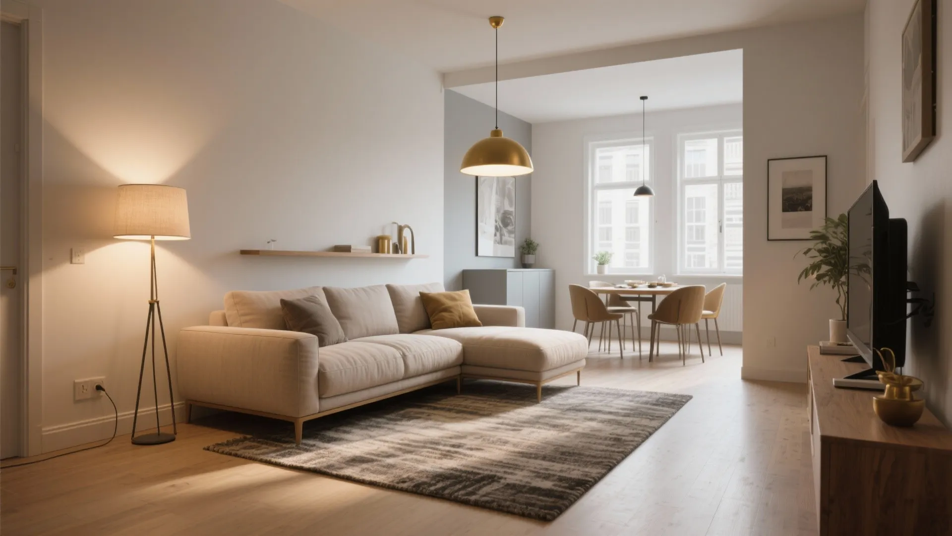 1. Float the L to define zones