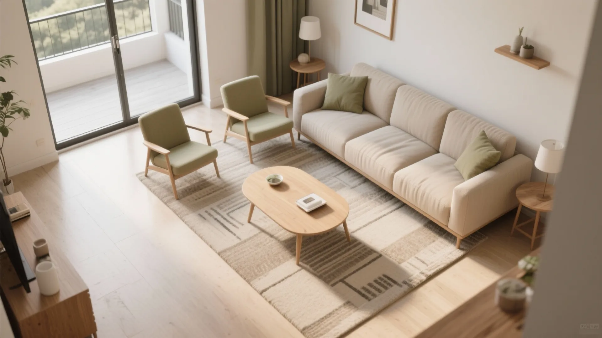 Idea 3: Float the furniture and define paths