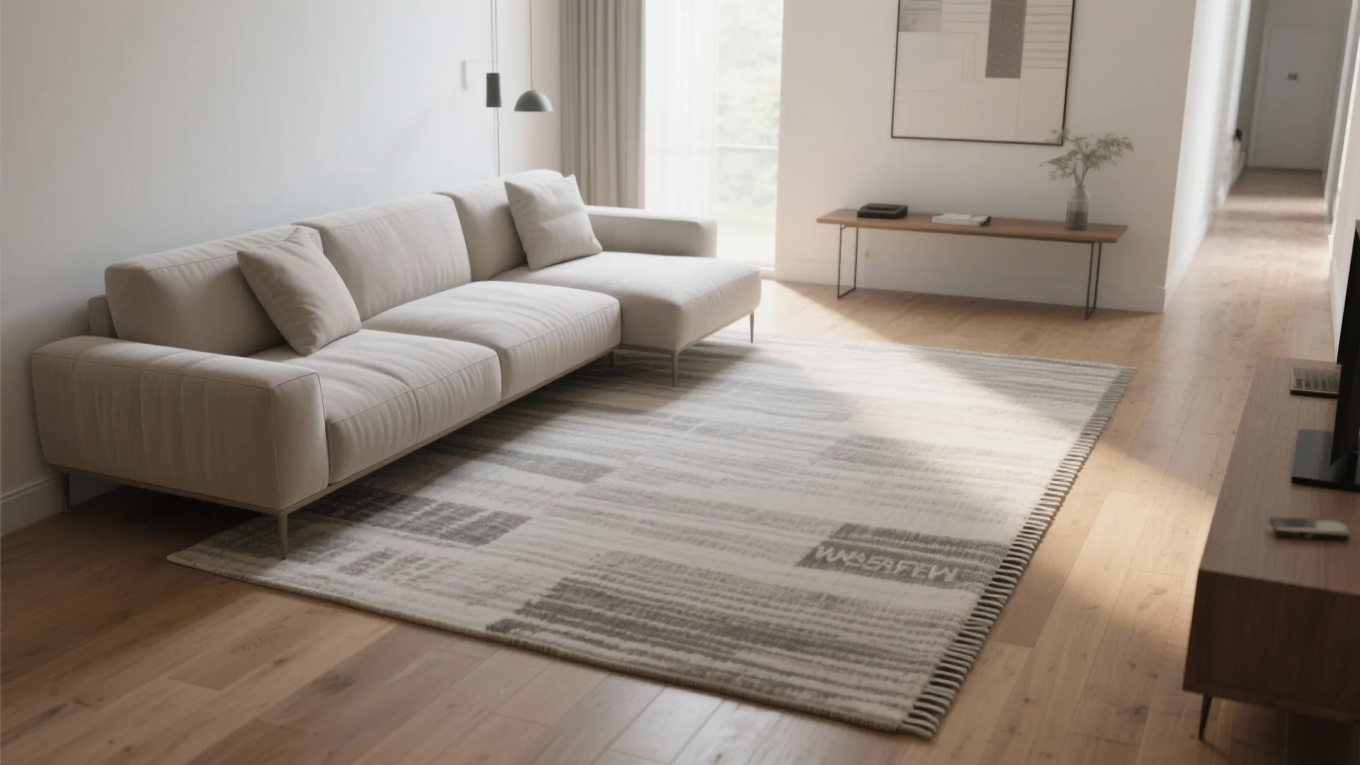 Inspiration 2: Float the sectional on a rug, not against walls