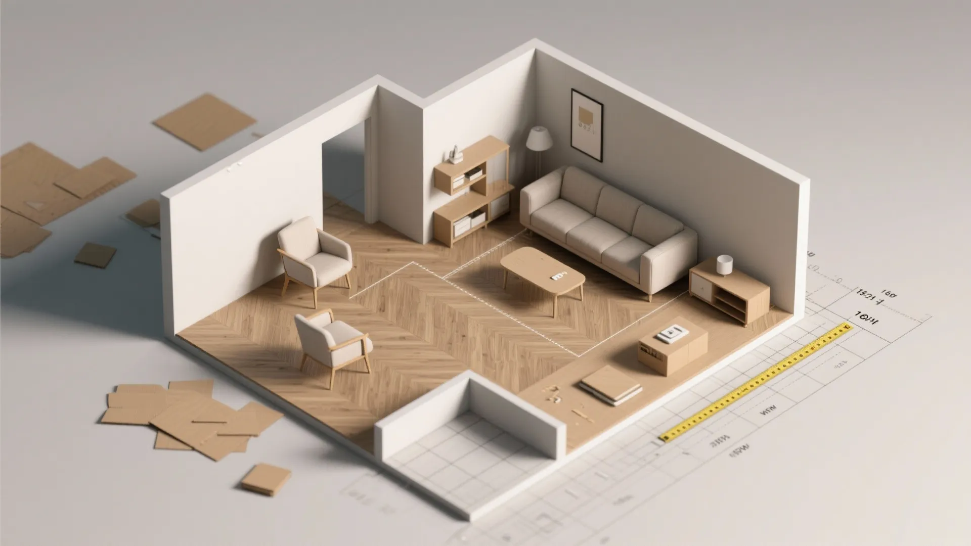 3. Float Furniture and Draw a Precise Floor Plan
