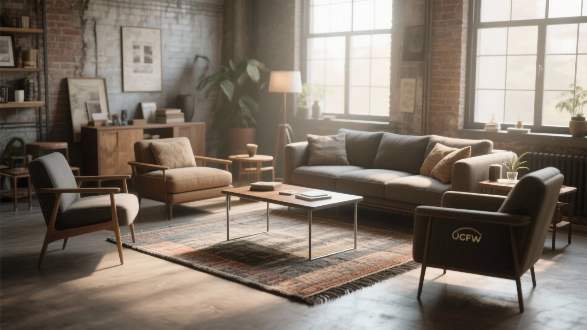 4. Float a Rug in the Center for Balance