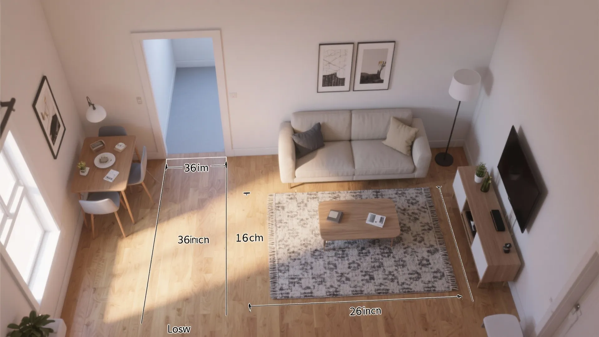 3. Float the seating and create clear circulation