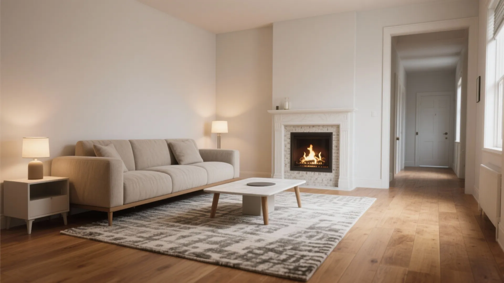 2. Float the sectional, anchor with a rug