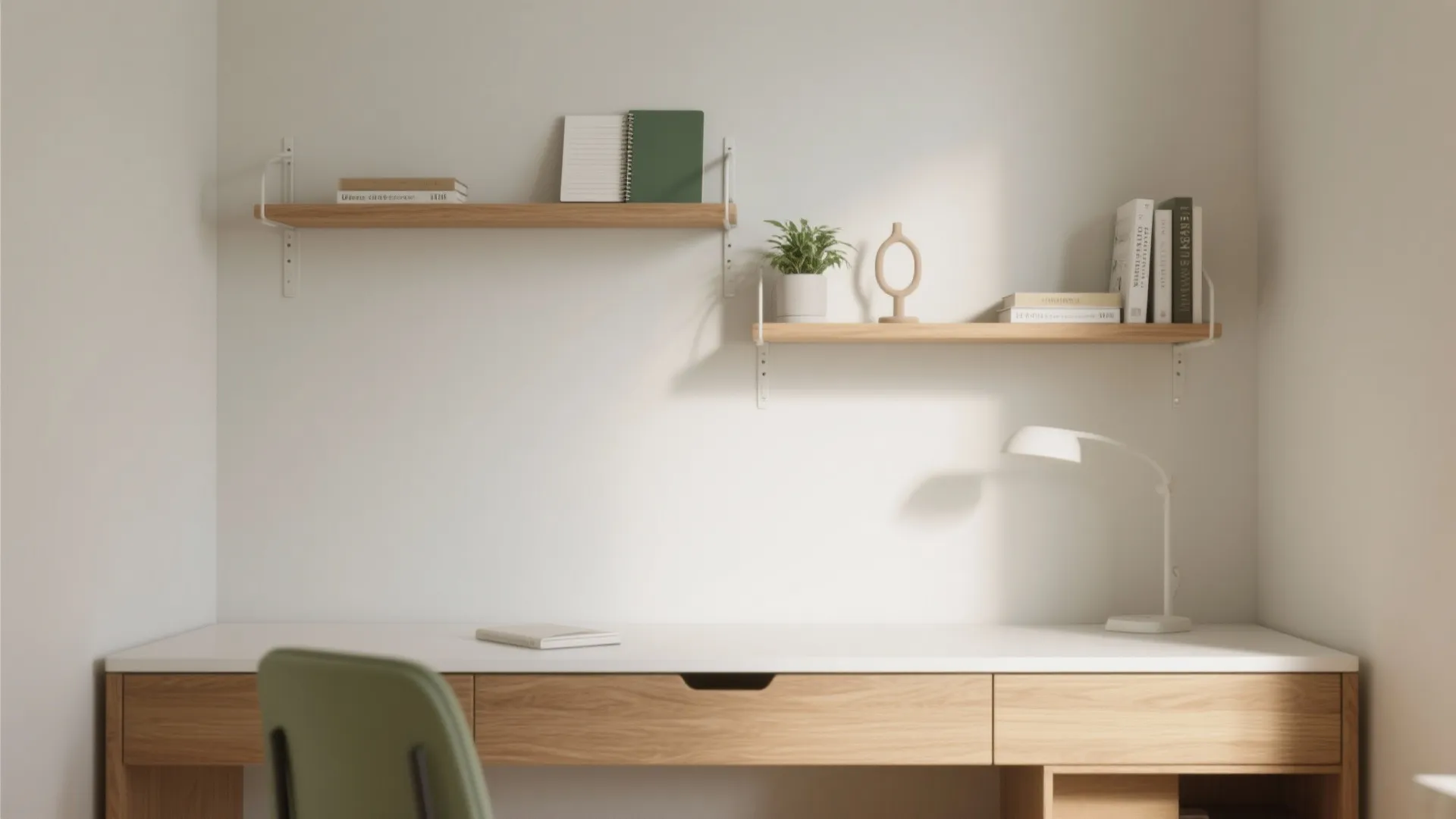 Minimalist Floating Shelves with Concealed Brackets