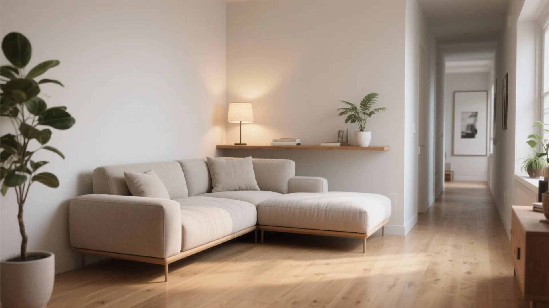 Corner sofa in a small living room — 5 ideas