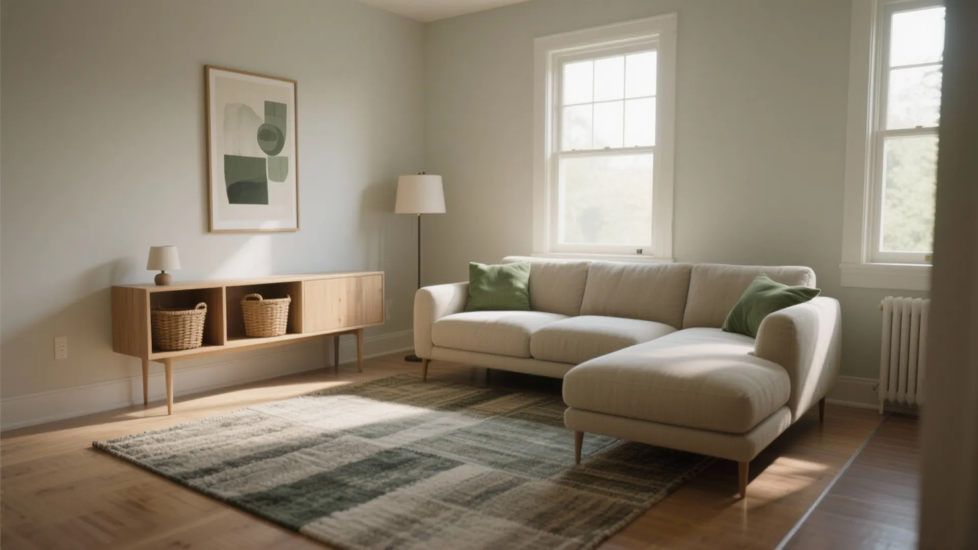 1. Float the Sofa to Create Clear Circulation