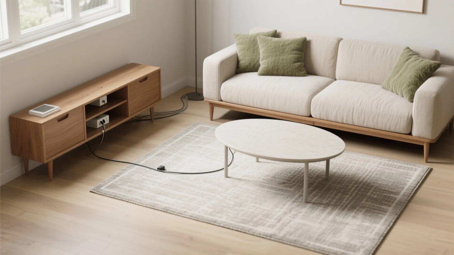 Idea 1: Float the furniture and create clear pathways