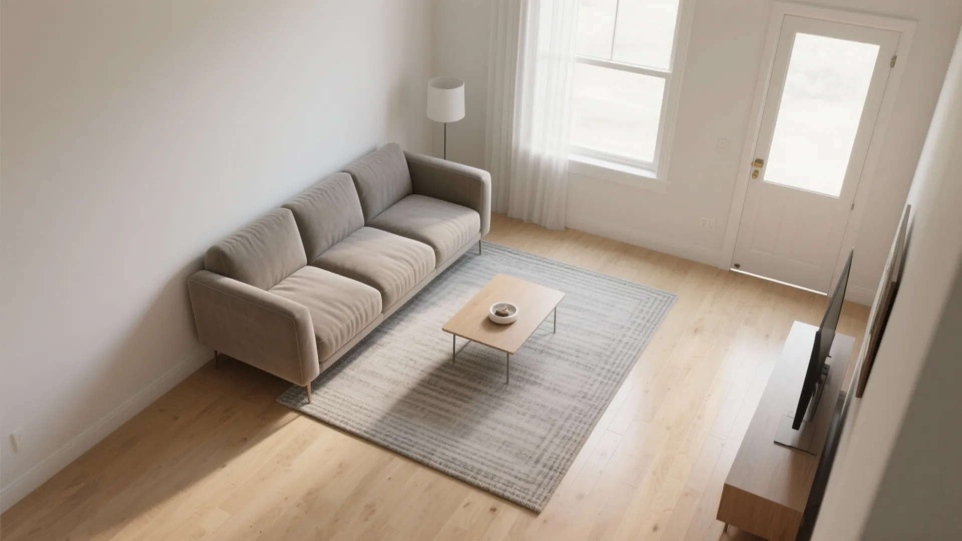 2) Float the sofa and protect circulation (yes, even in a tight room)