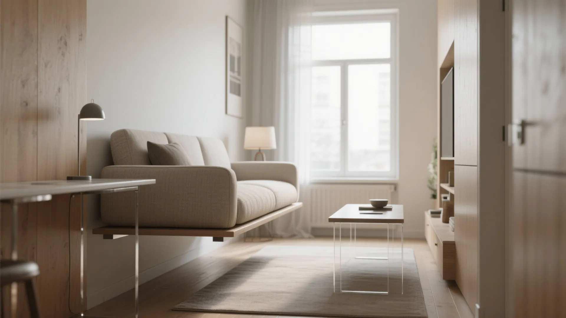 Tip 2: Float the sofa to create deliberate zones