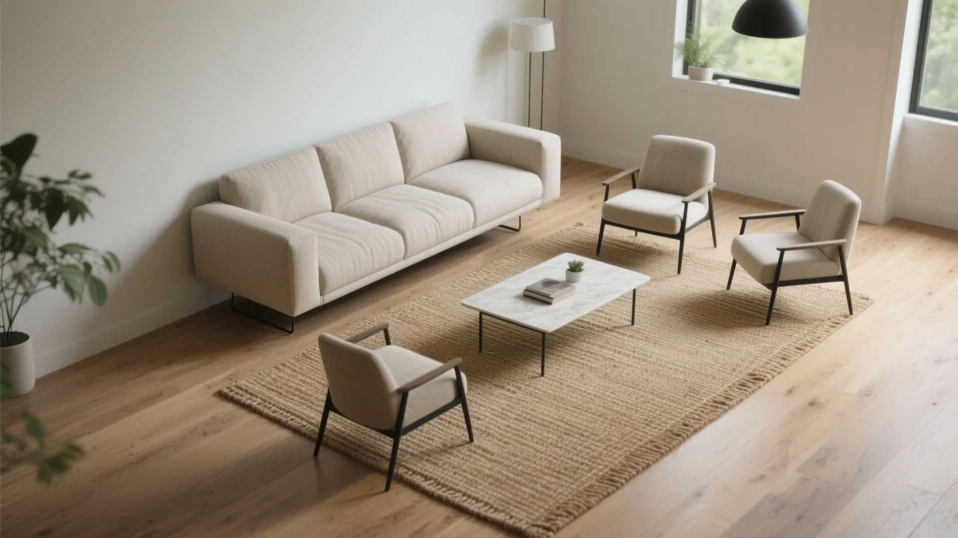 Idea 1: Float furniture to open pathways