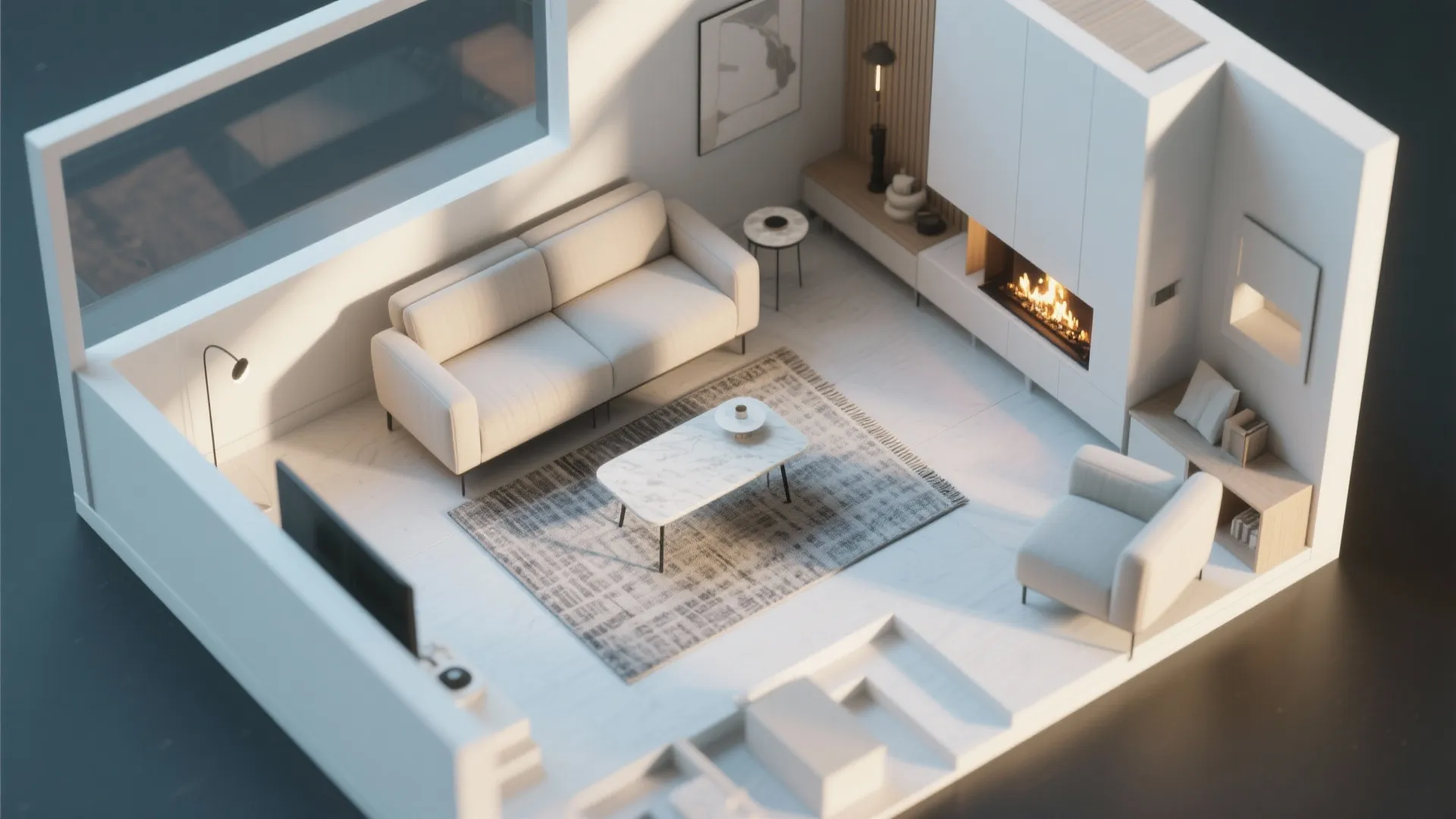 4. Float the furniture and define zones