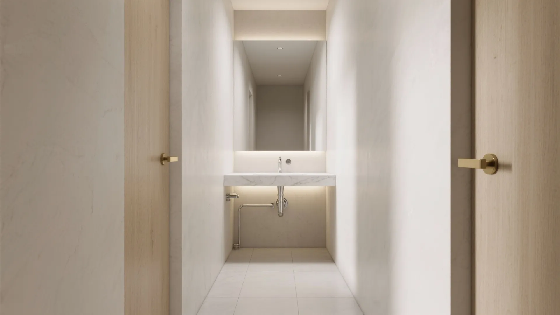 Floating Vanity Counters for Airy, Easy-Clean Bathrooms