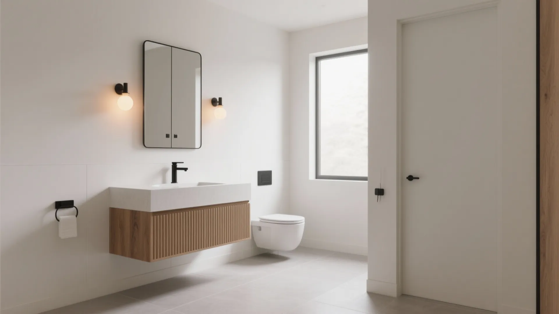 Floating Vanity + Wall-Hung Toilet