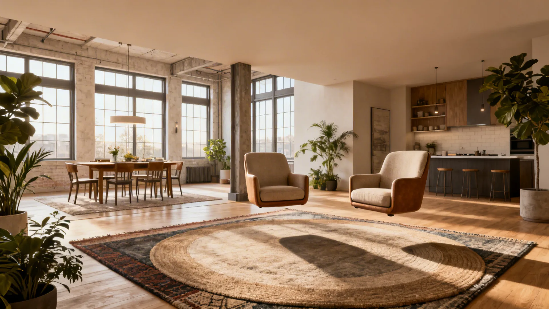 5. Float chairs to define zones