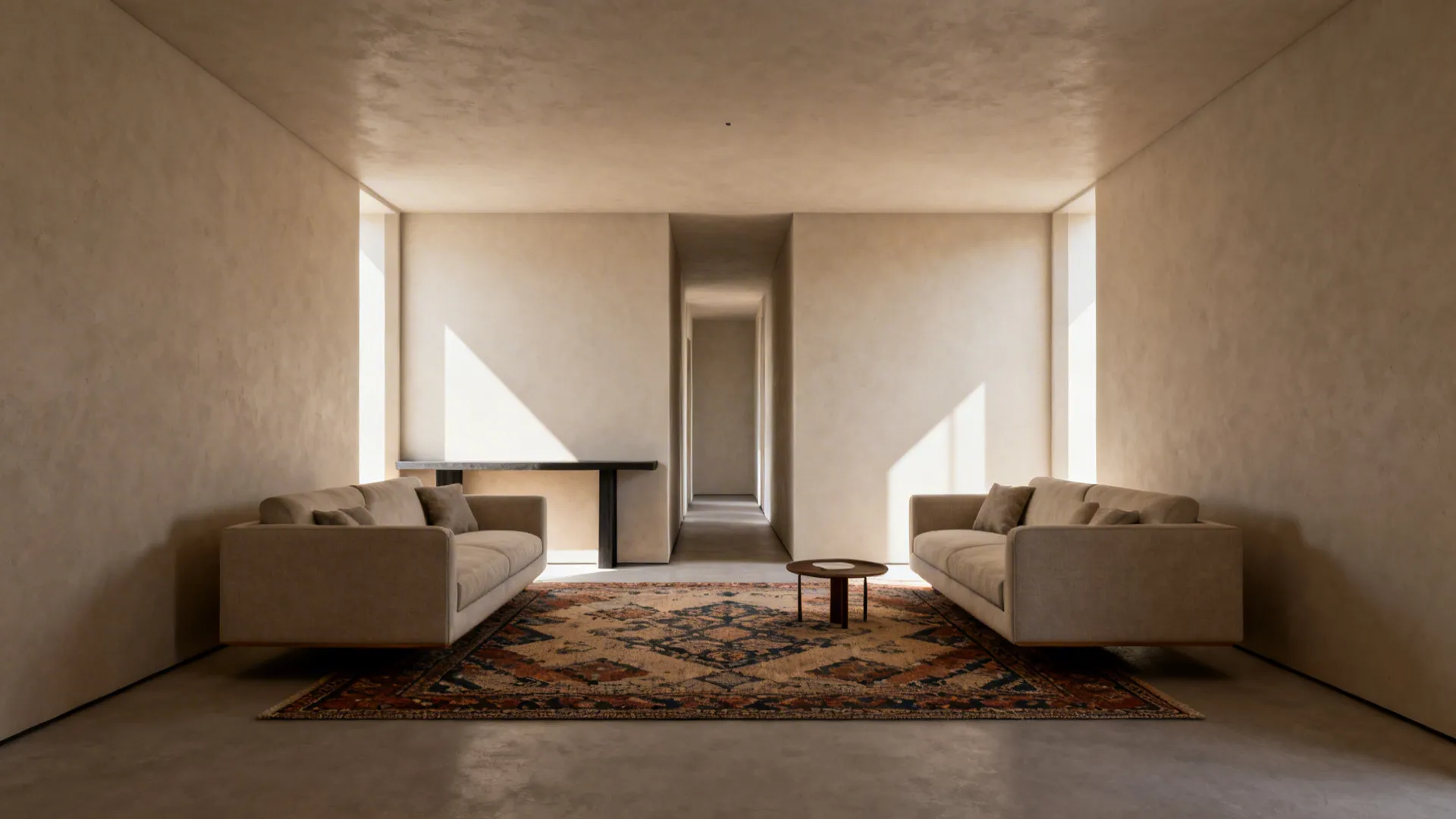 4. Float the seating and use rugs to define zones