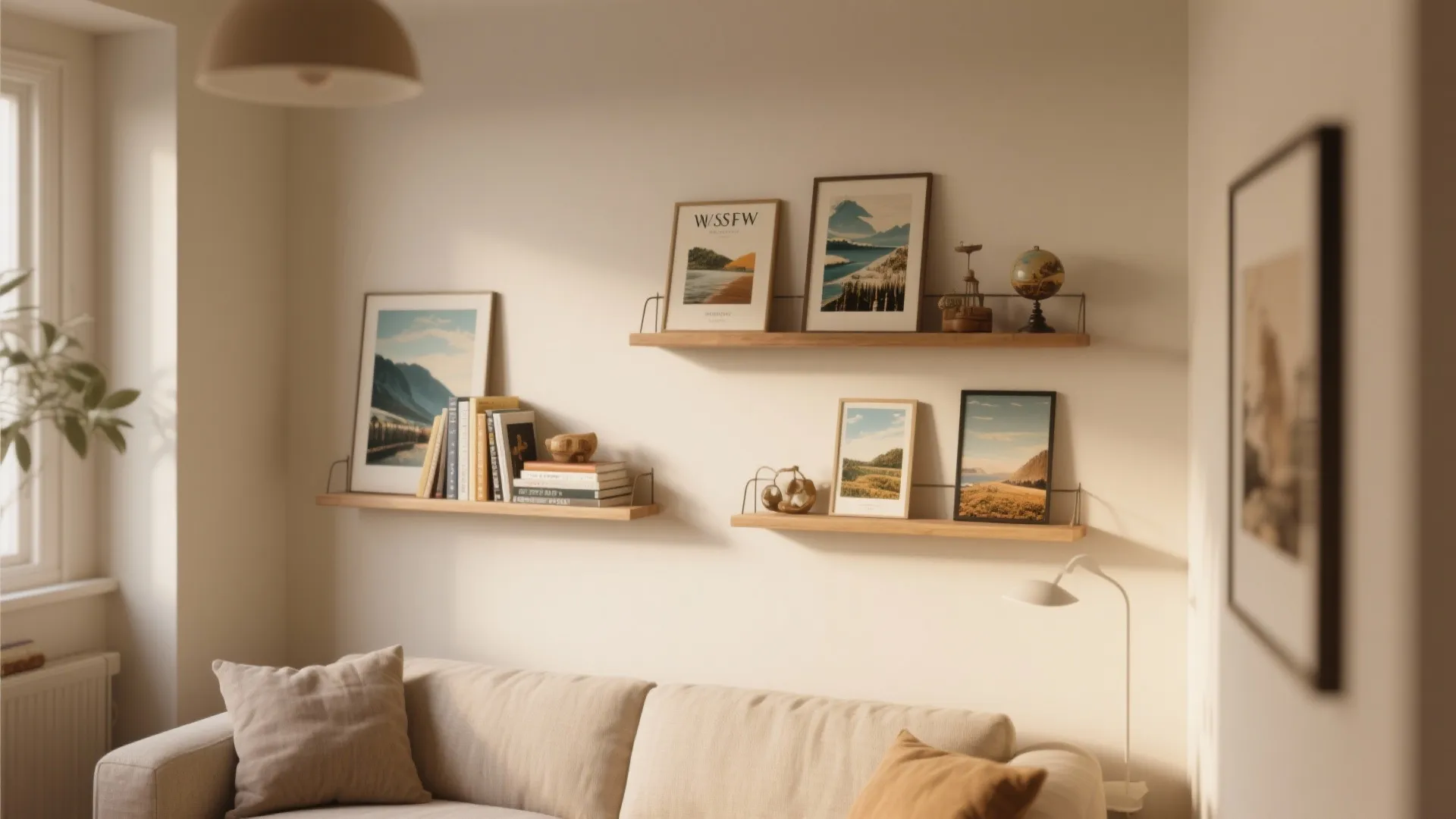 6. Wall-Mounted Accent Shelves