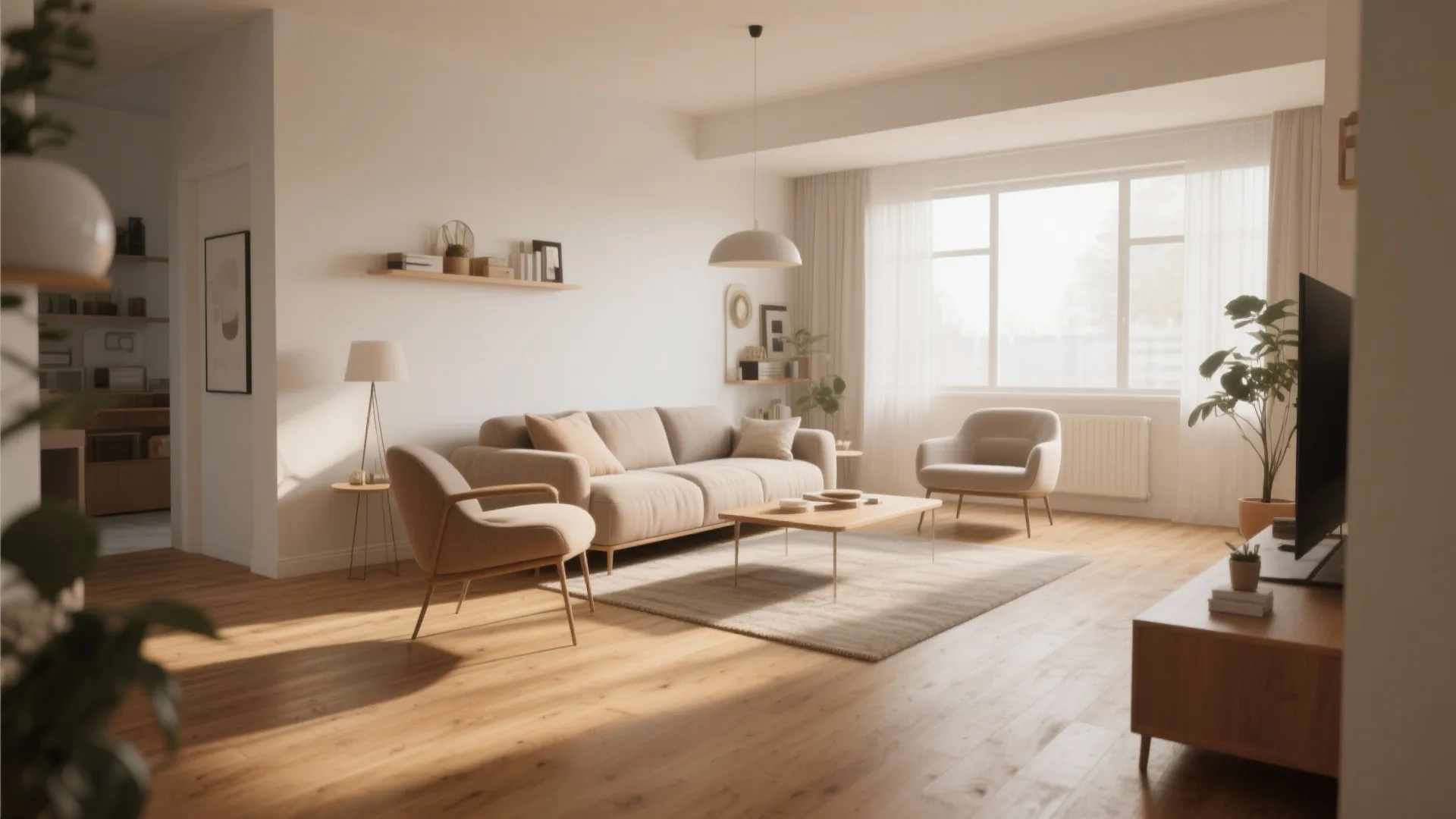 2. Floating Furniture Arrangement