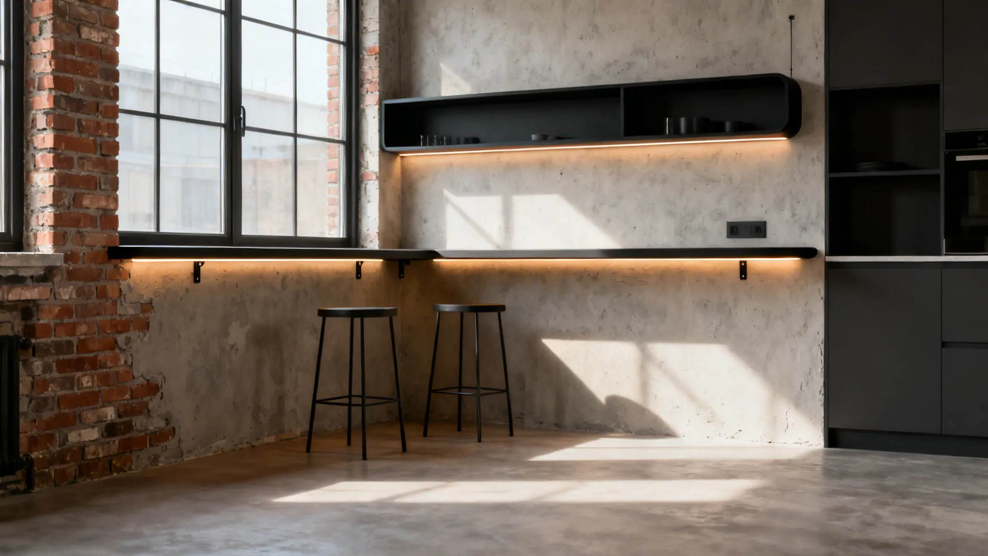 Floating Bar Shelf with Hidden Brackets