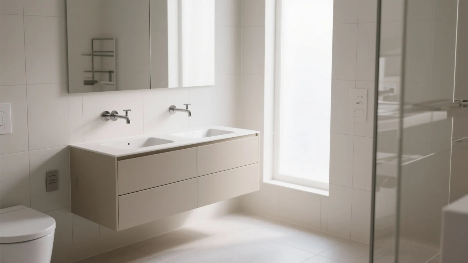 Minimalist Floating Basin Cabinet