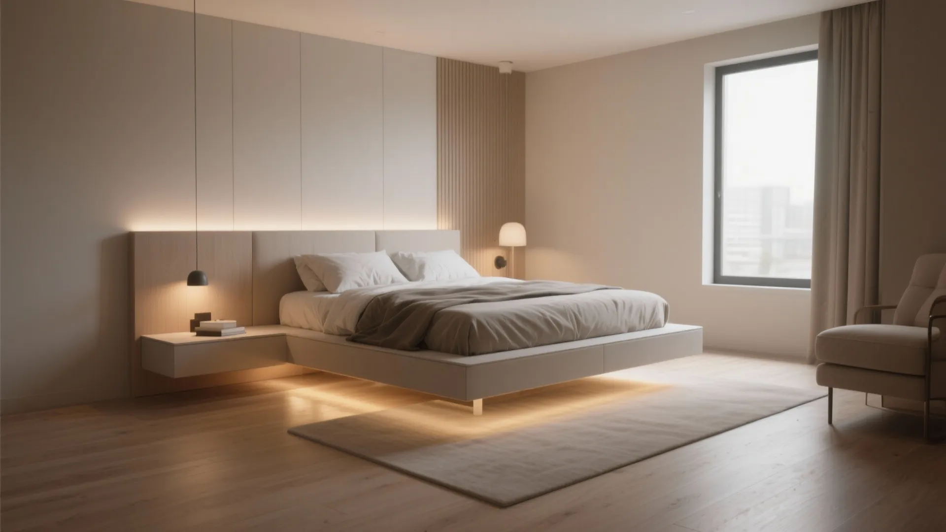 1. Floating Bed Design