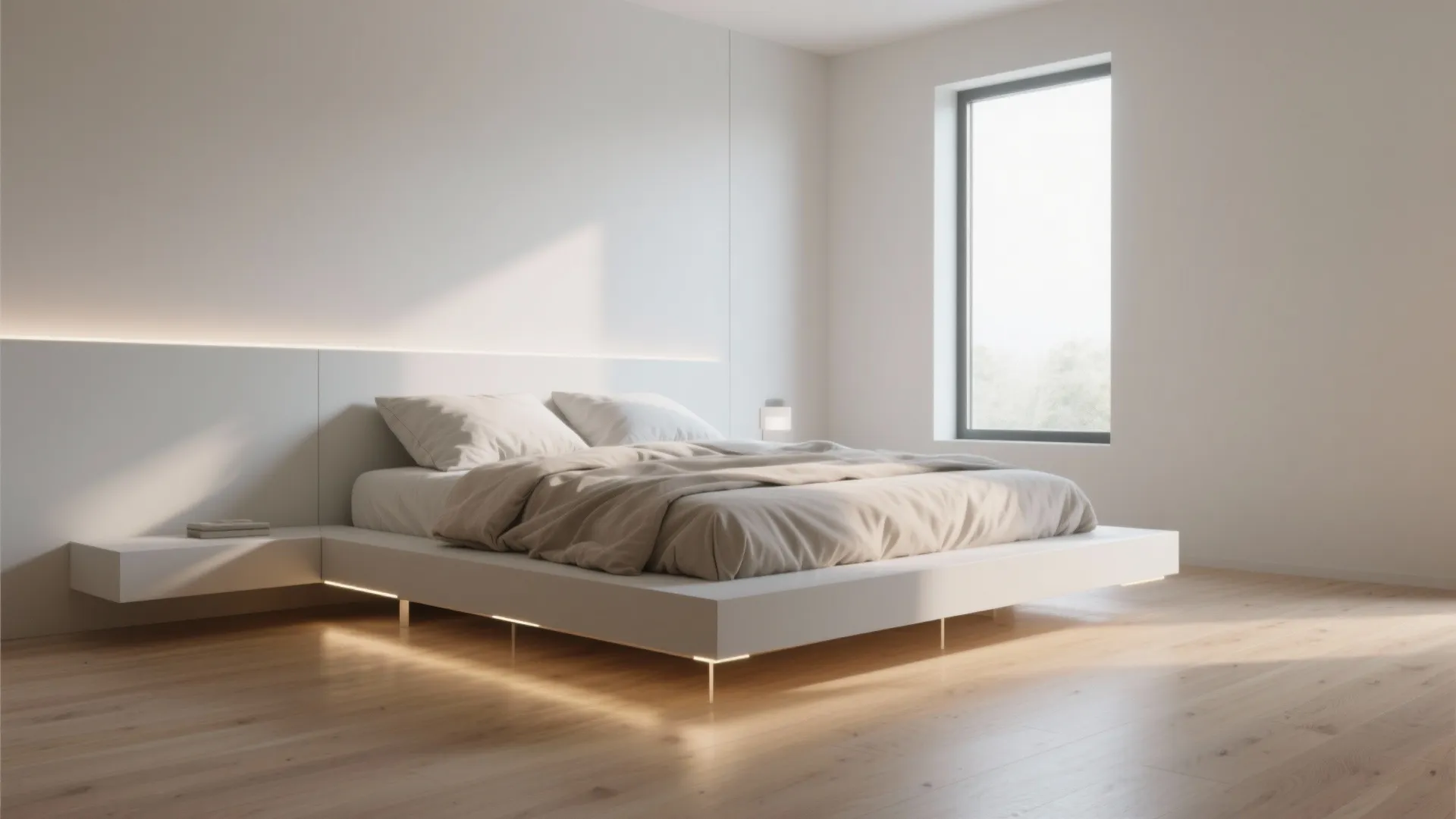 1. Floating Bed Frame