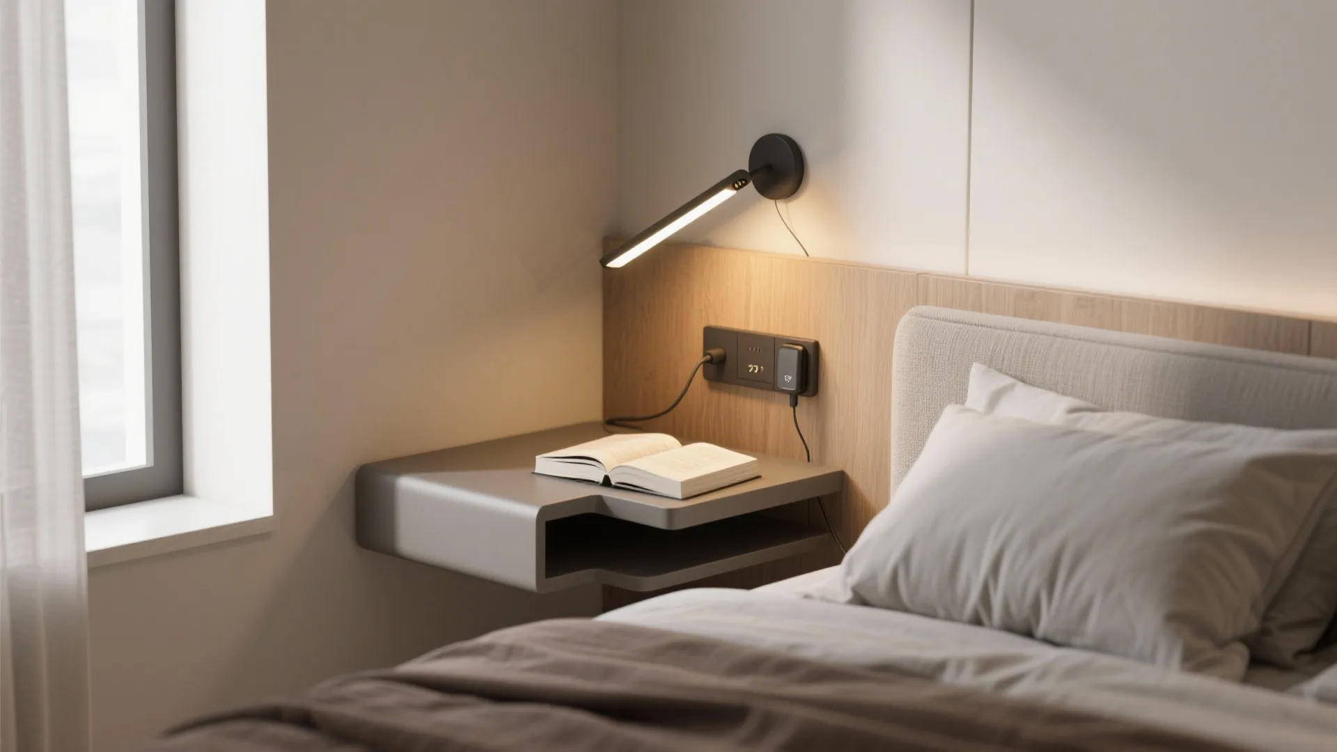 1. Floating Bedside Lighting