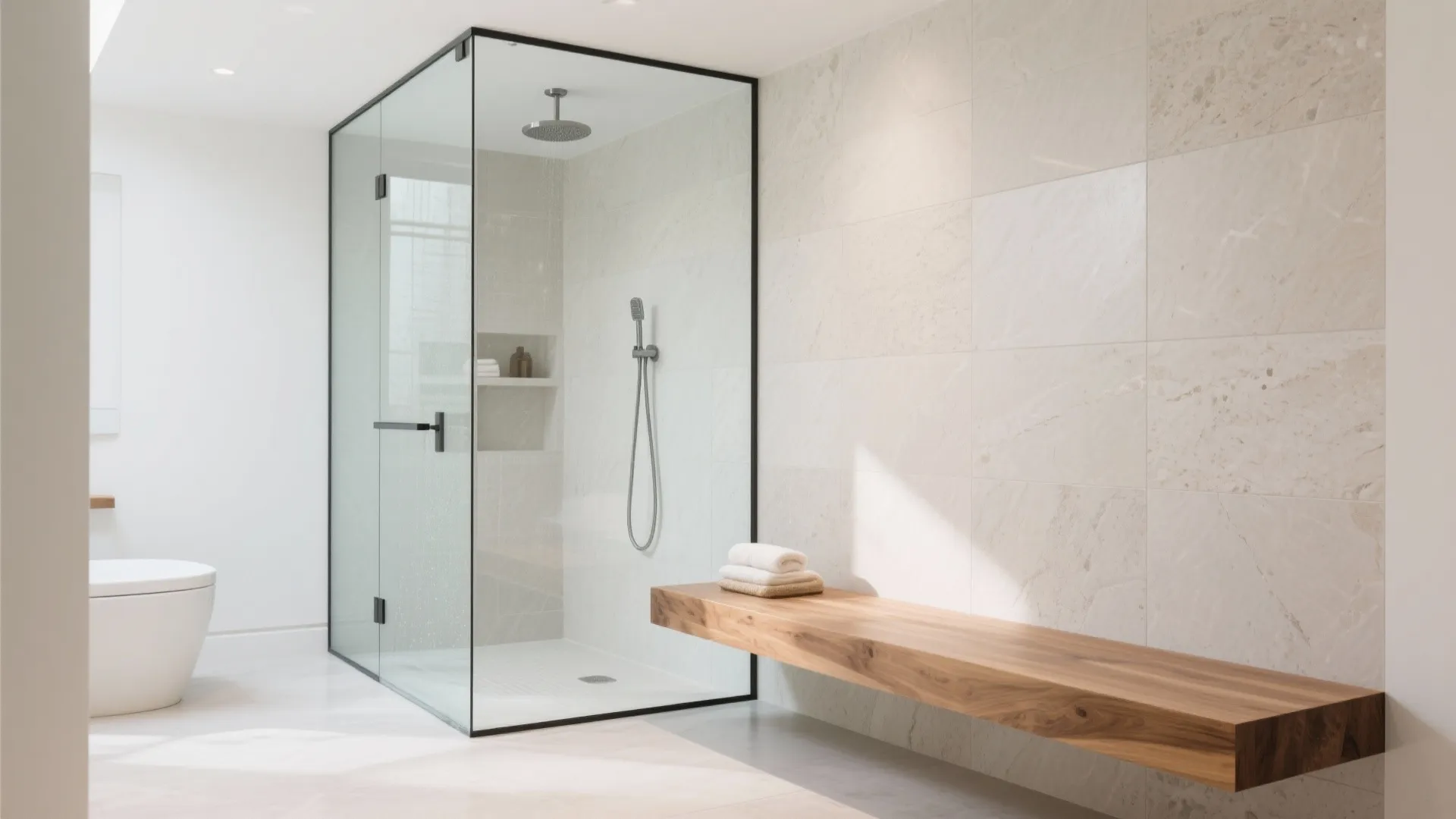 Floating bench for function and aesthetics