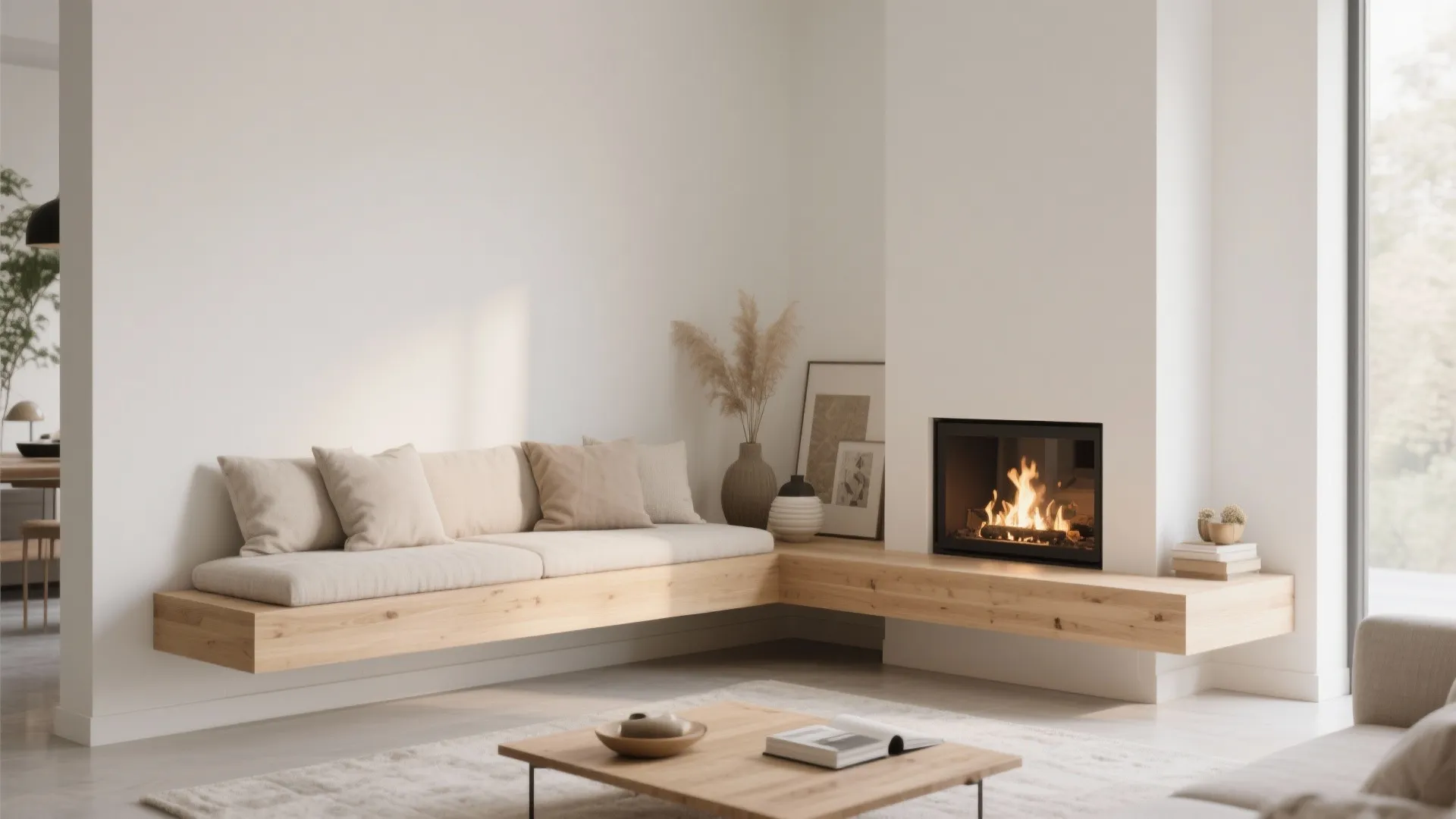 6. Floating Hearth Bench