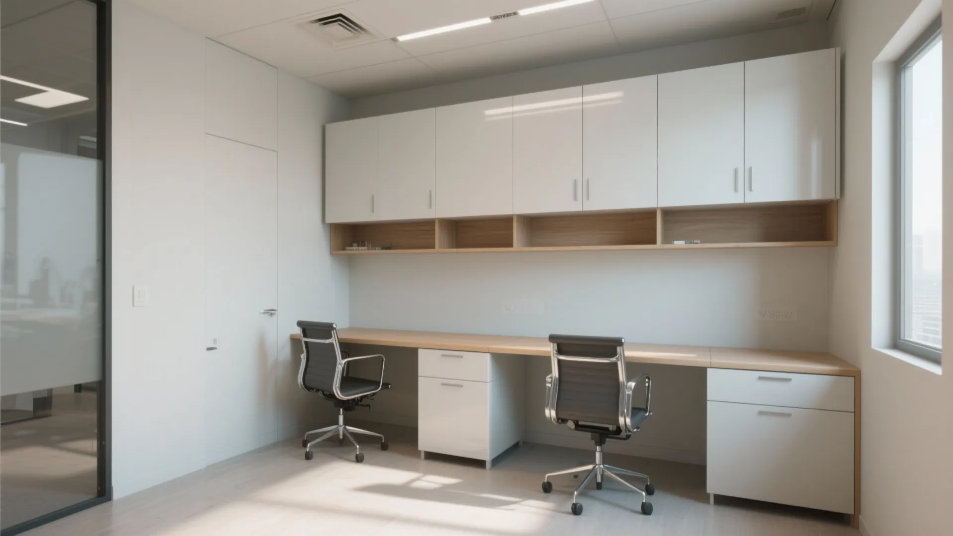 2. Floating cabinets to preserve floor space