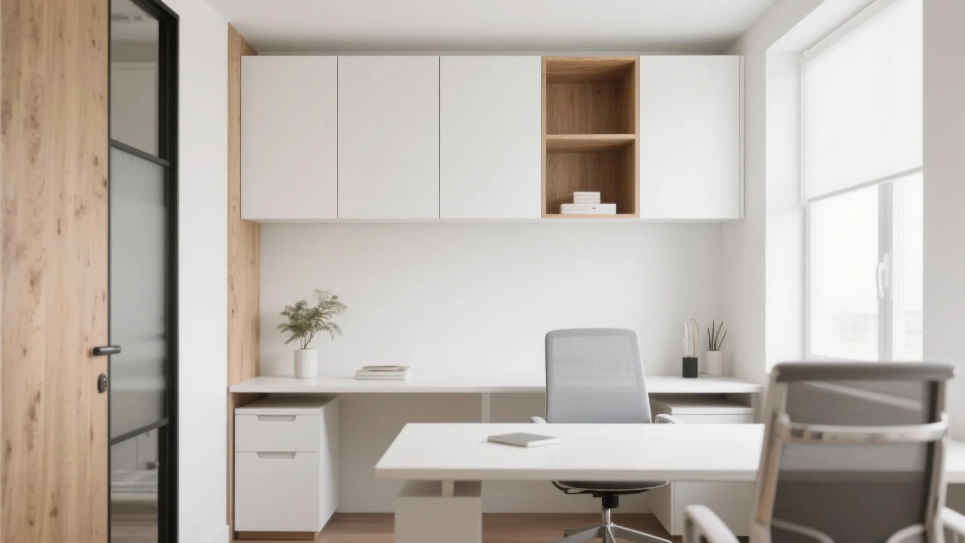 8. Double-Duty Floating Cabinets