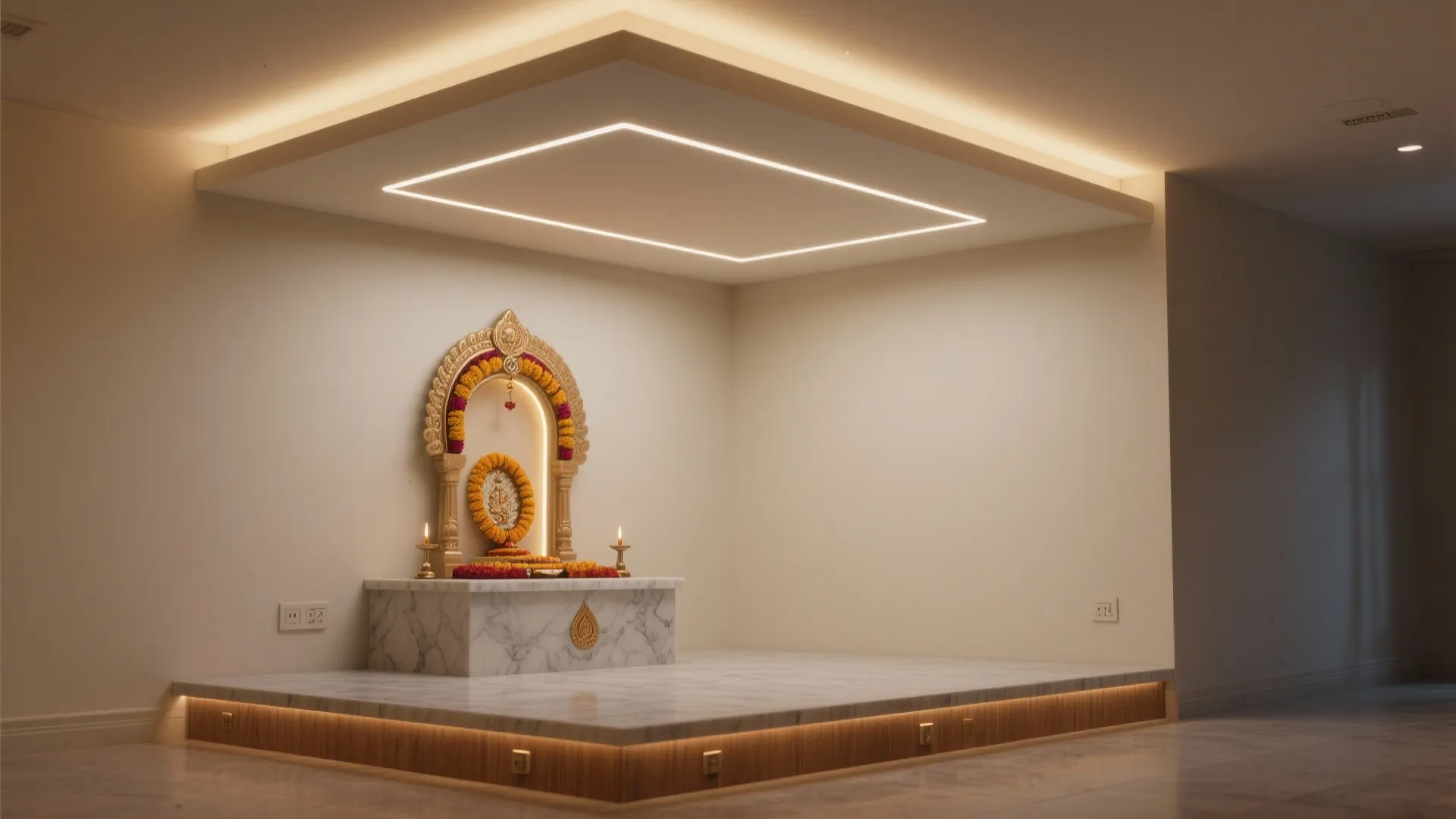 Floating Canopy With Hidden LEDs