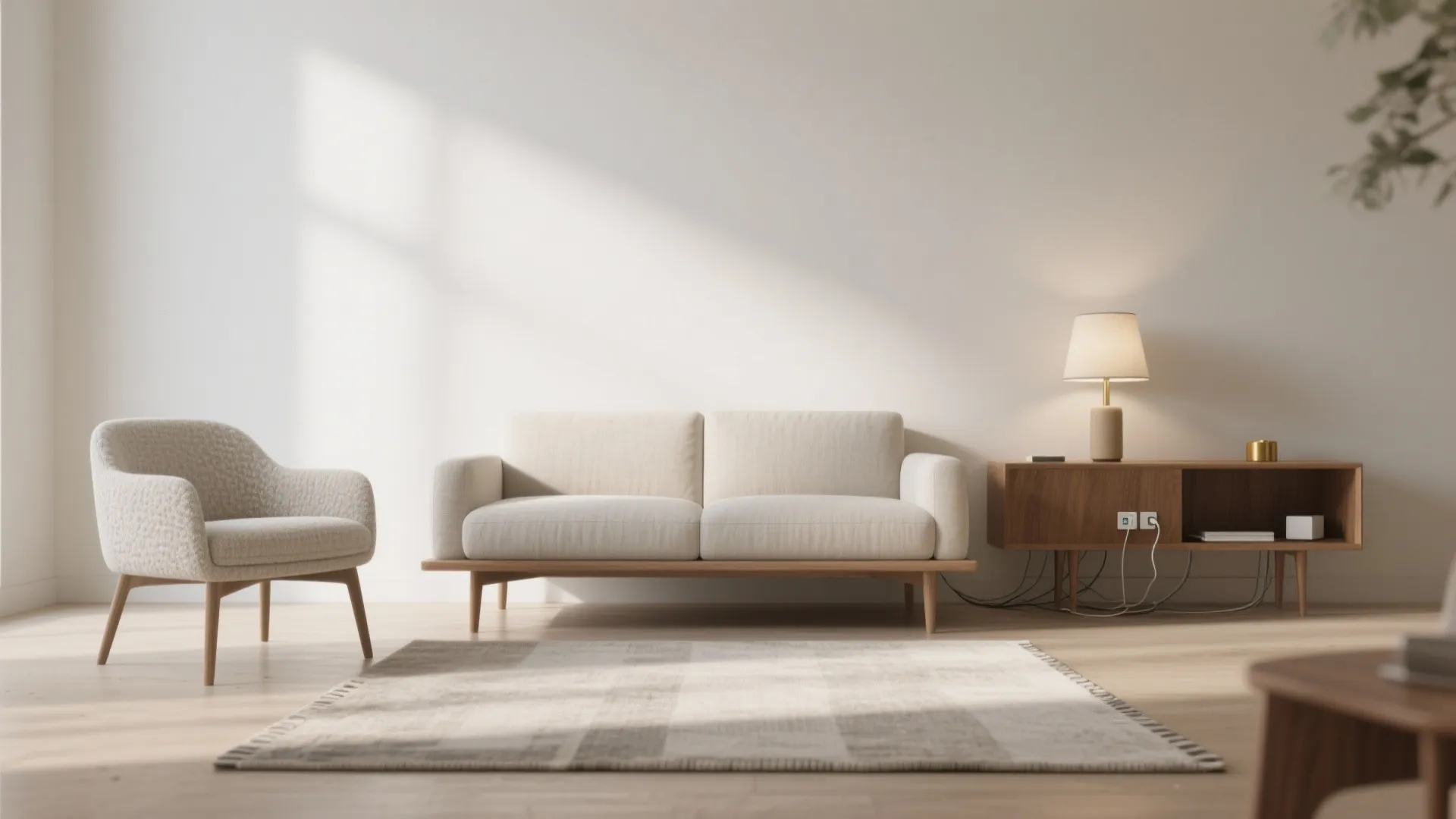 Floating furniture and clear circulation