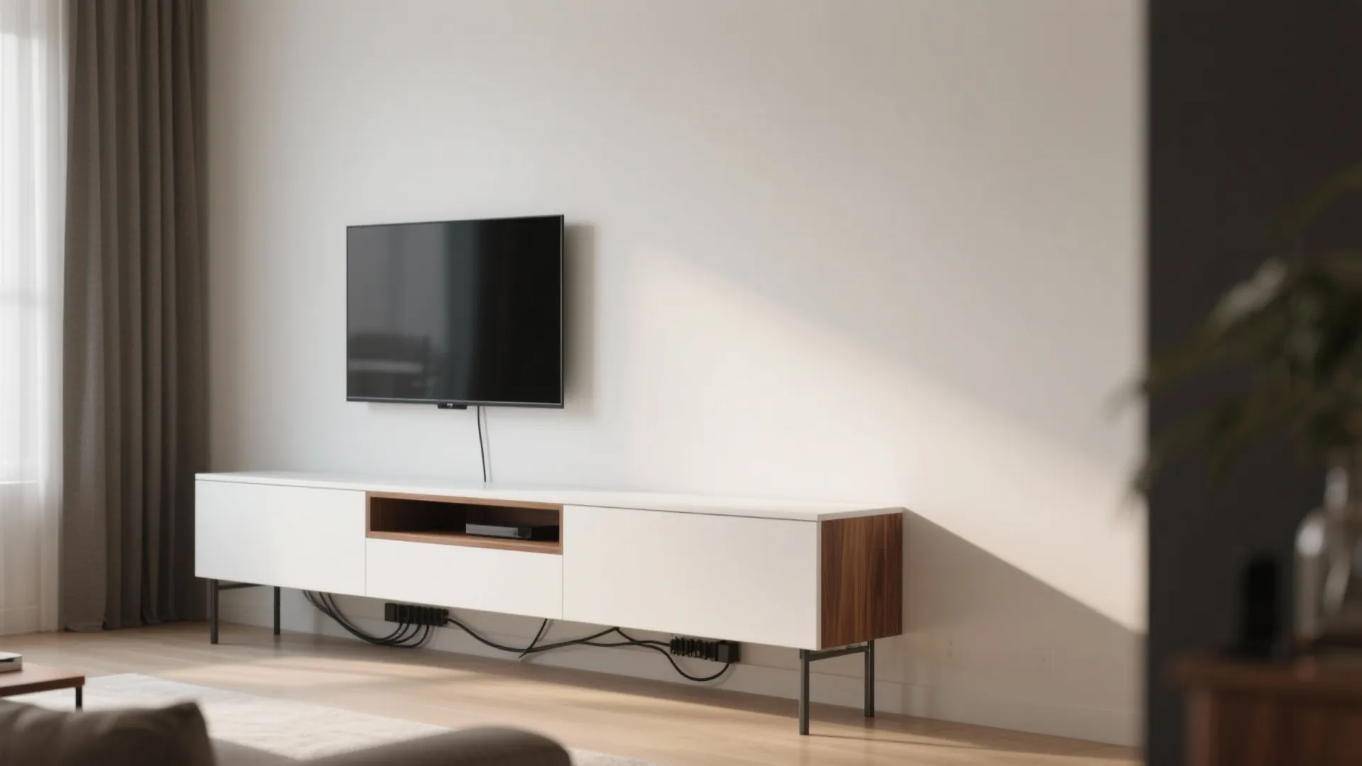 Floating Console + Concealed Wiring