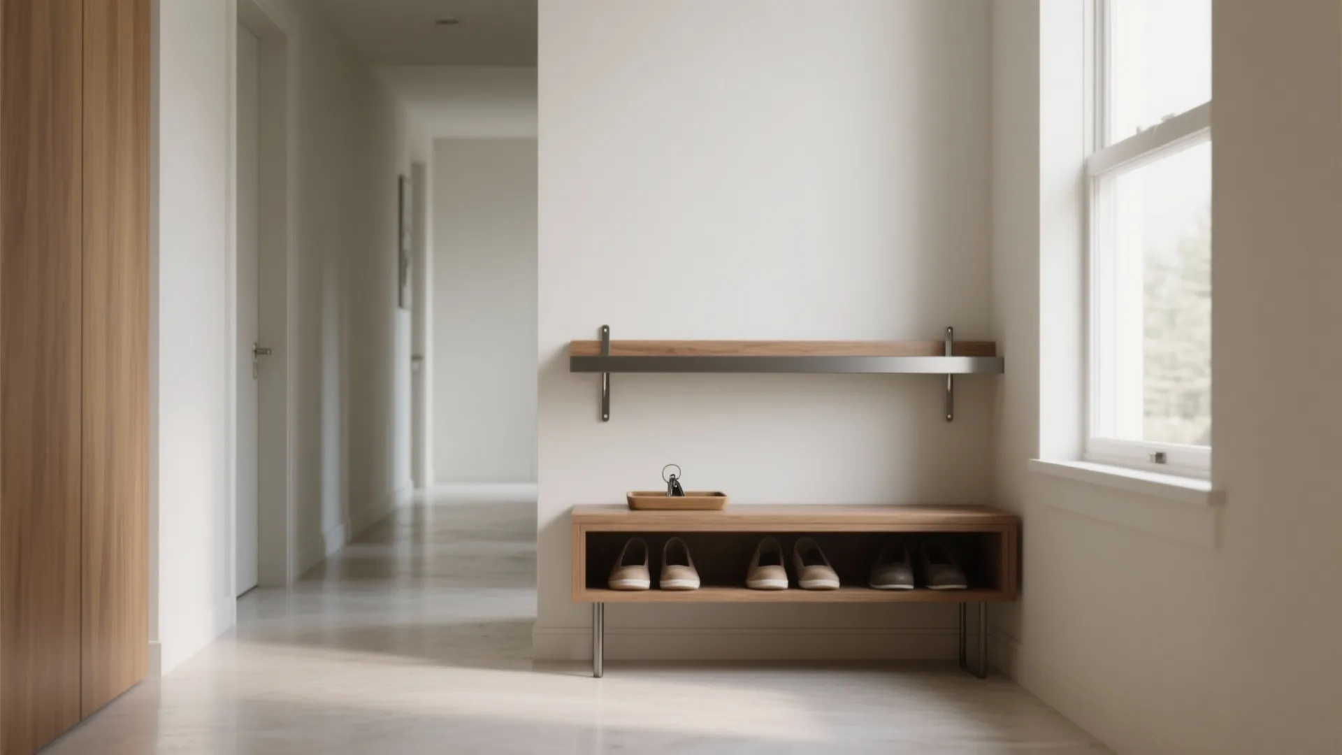 1. Slim Floating Console — Maximize Walkway