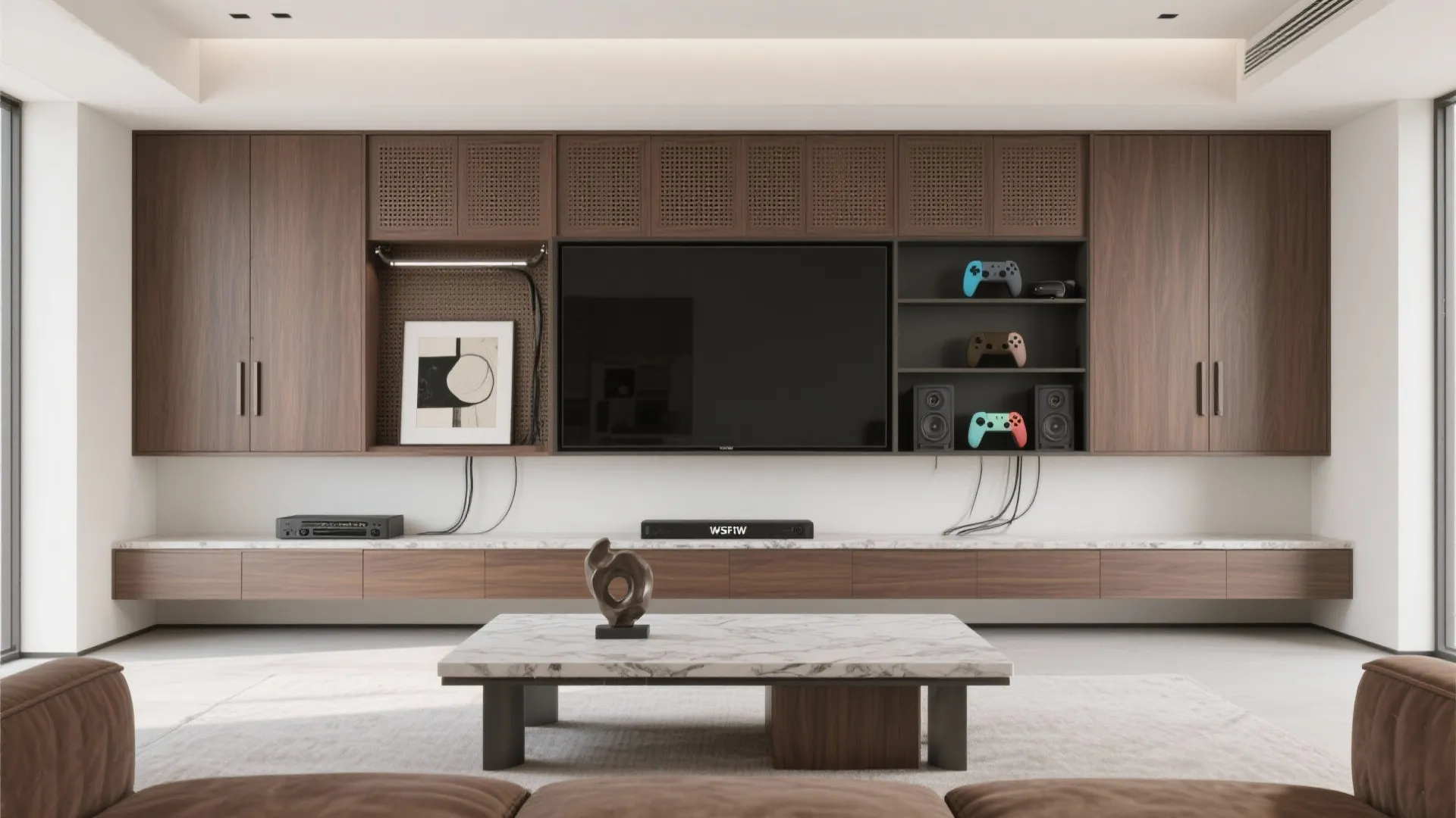 3) Tailored millwork that hides the mess