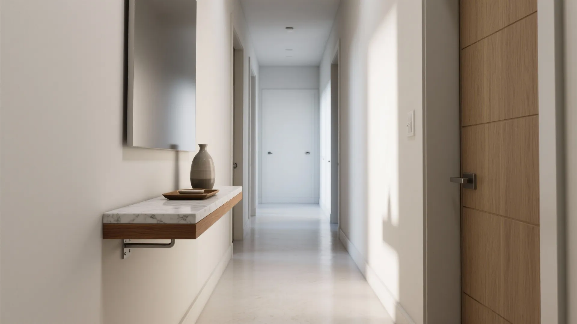 Wall-Mounted Consoles with Slim Tops