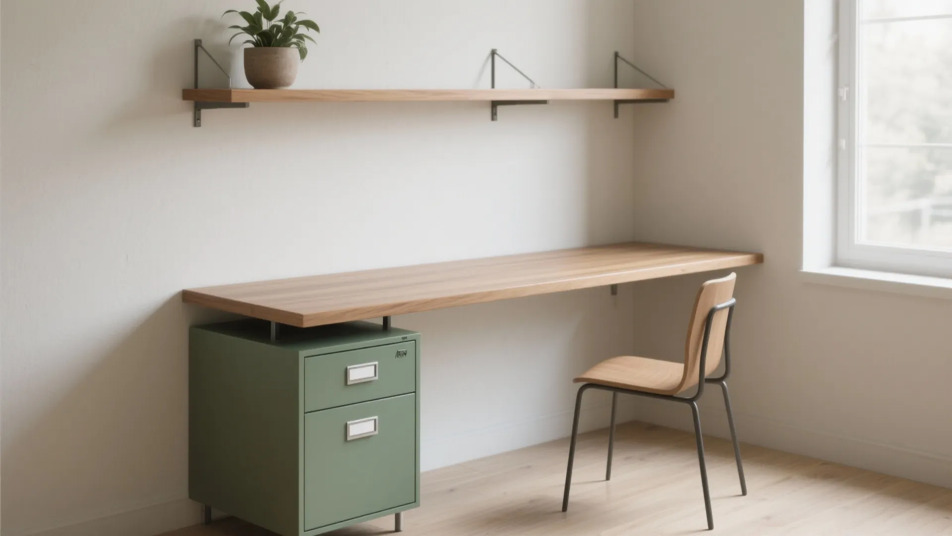 2. Floating corner desk