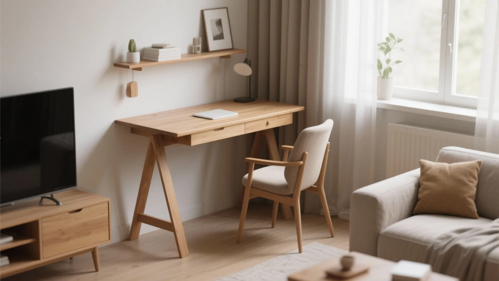 5. Floating Corner Desk for Flexible Use